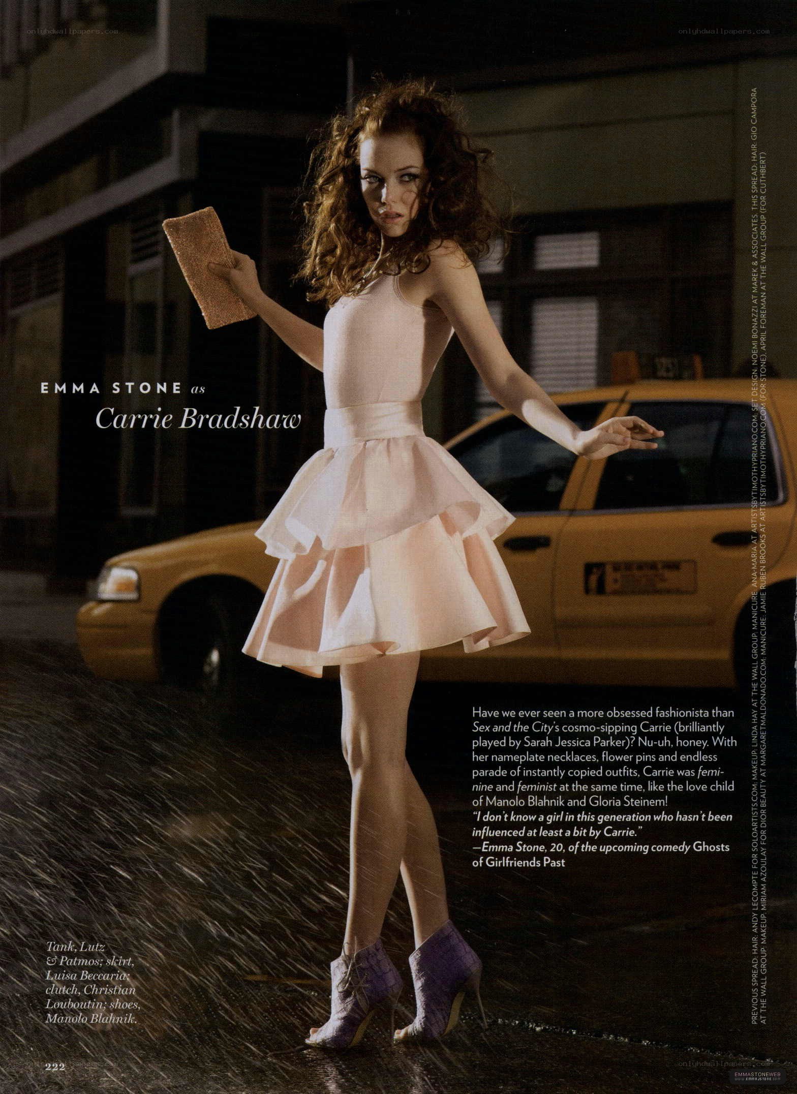 Emma Stone as Carrie Bradshaw