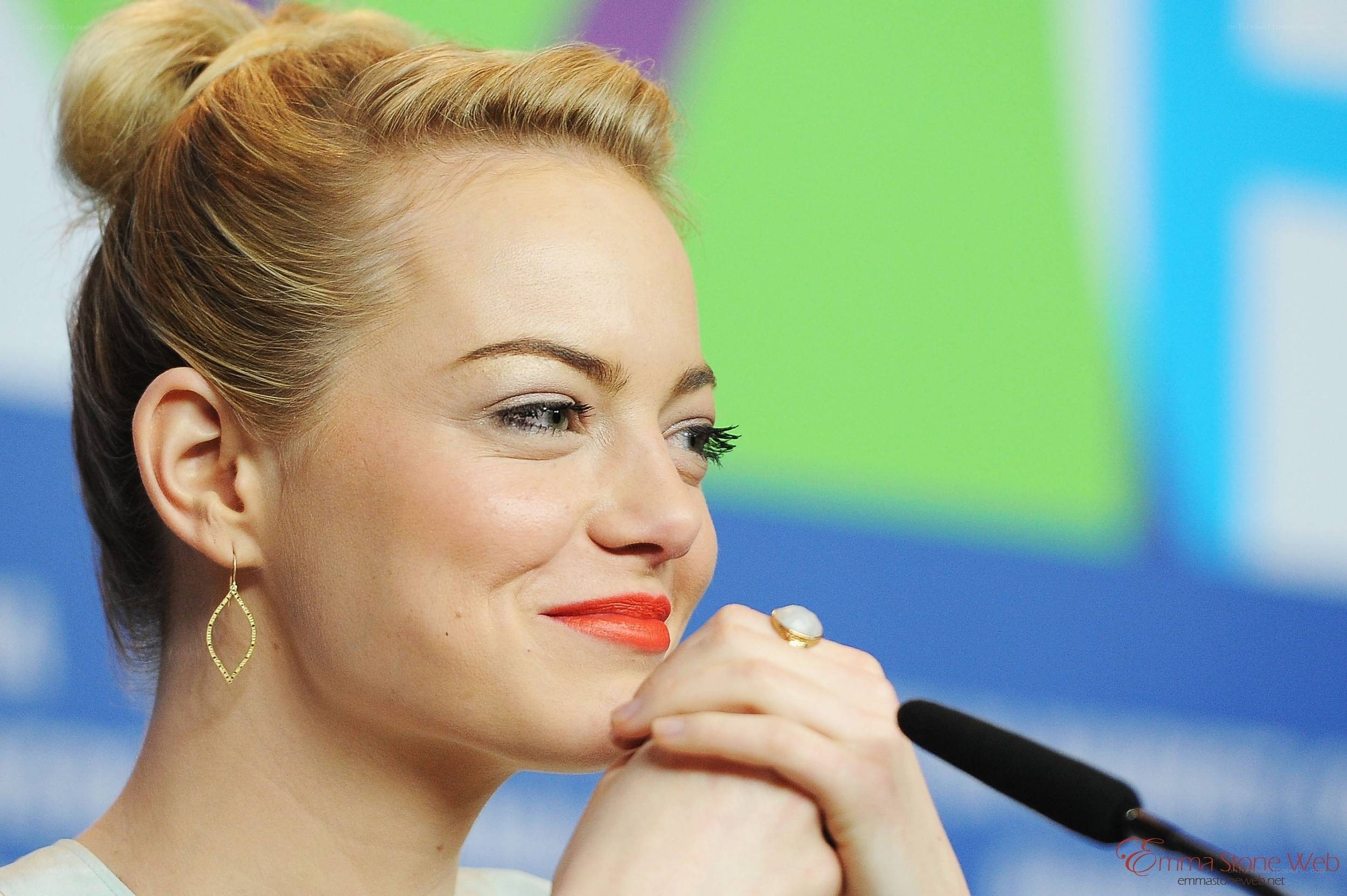 Emma Stone at a press event