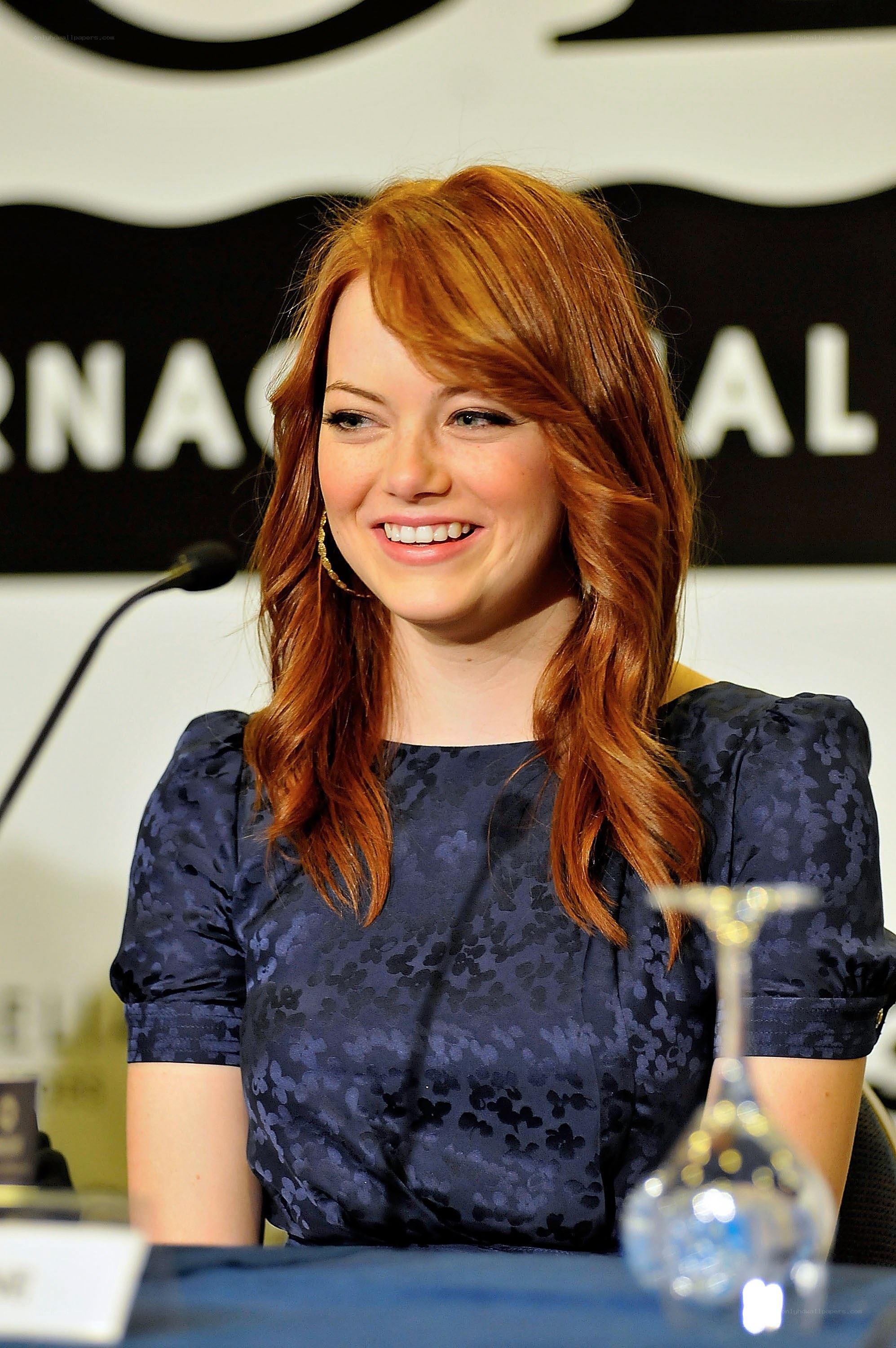 Emma Stone at a press event