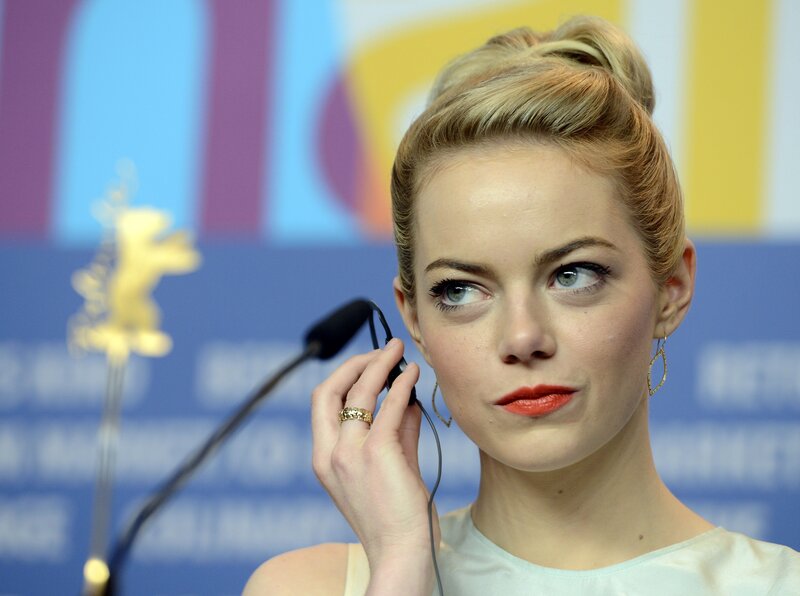 Emma Stone at press event