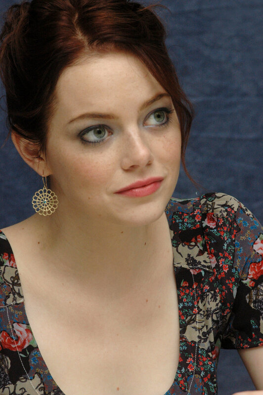 Emma Stone in floral dress