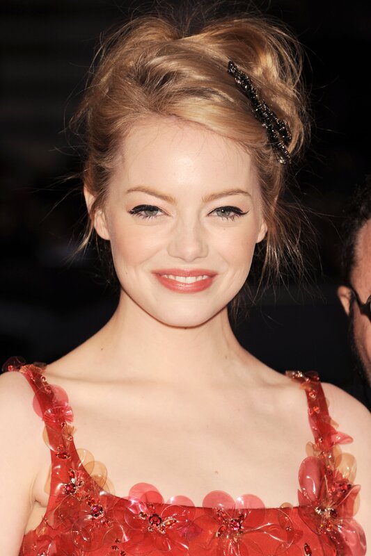 Emma Stone in red dress