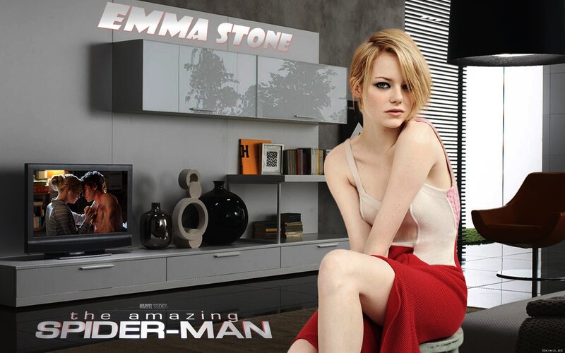 Emma Stone in Spider-Man promo
