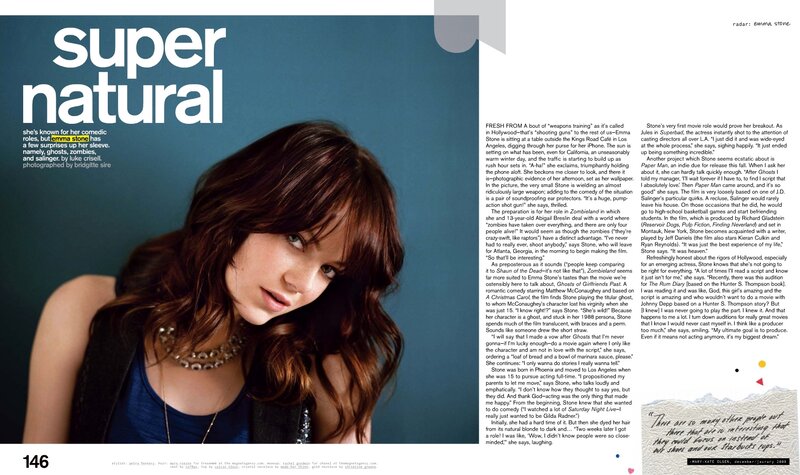 Emma Stone magazine feature