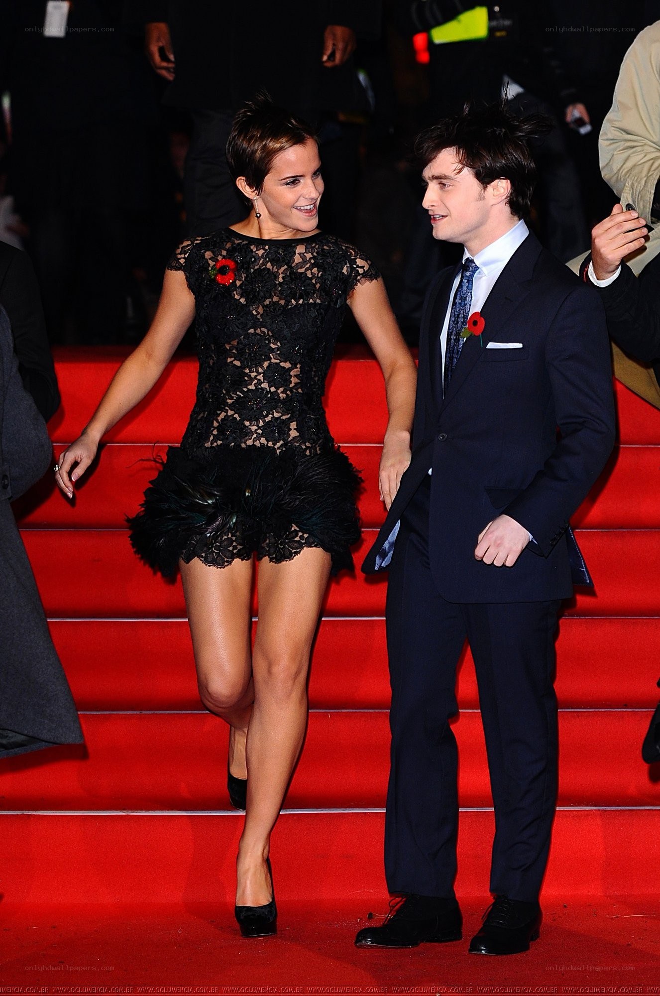 Emma Watson and Daniel Radcliffe on red carpet