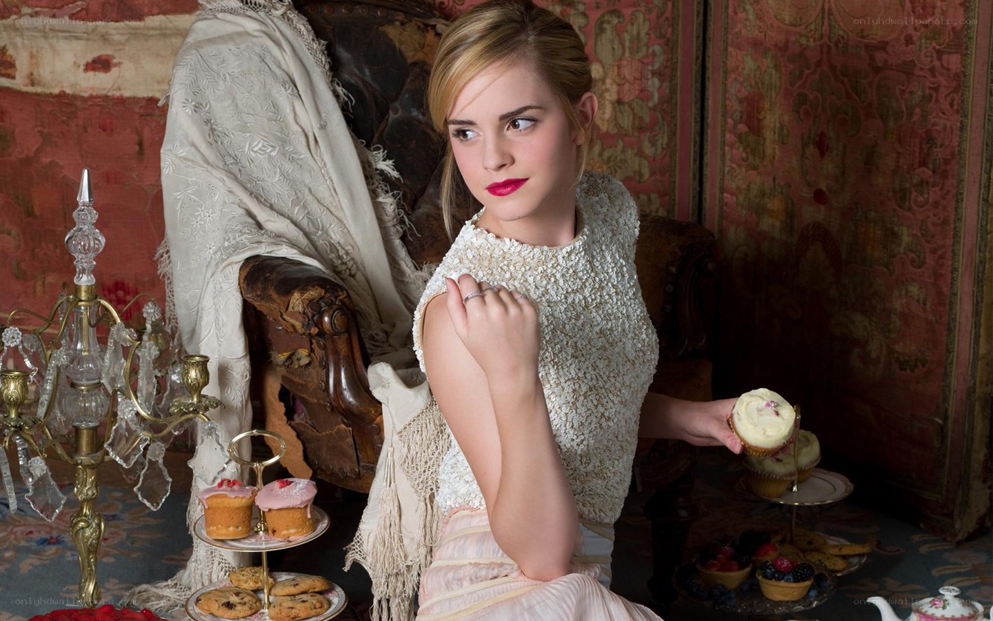 Emma Watson at tea party