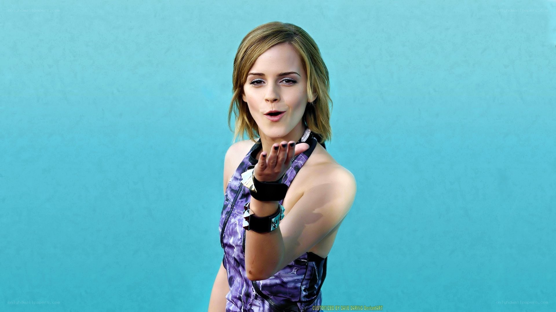 Emma Watson blowing a kiss