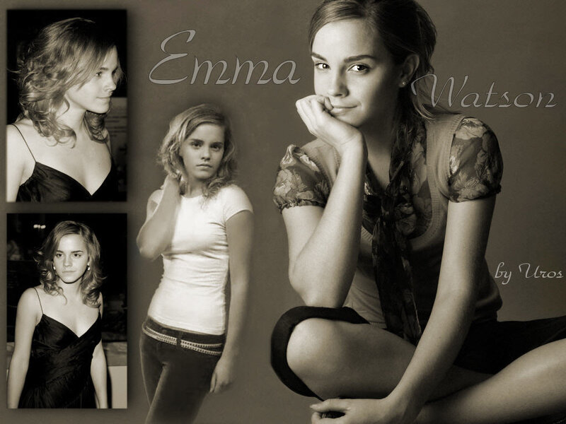 Emma Watson Collage — Black