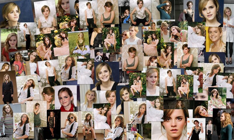 Emma Watson Collage — White