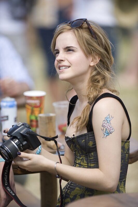 Emma Watson holding camera
