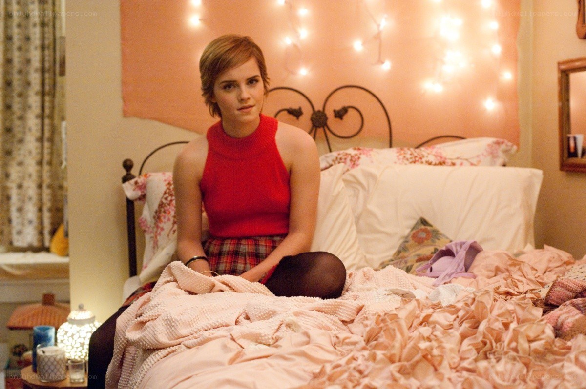 Emma Watson in a bedroom scene