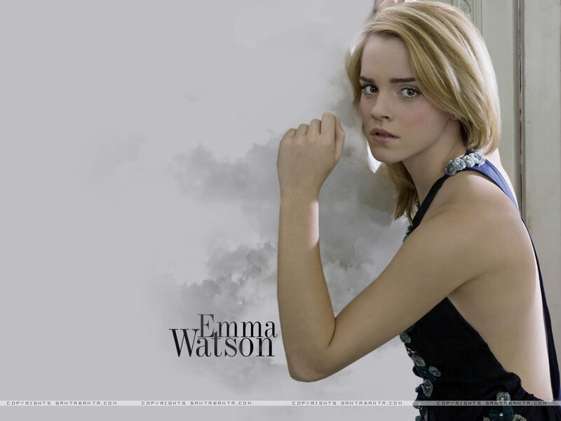 Emma Watson in a black dress