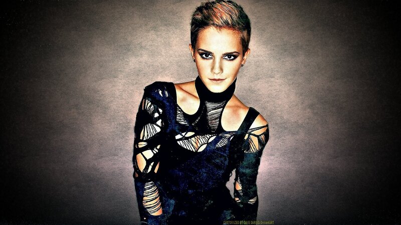 Emma Watson in a black dress