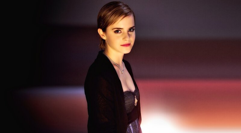 Emma Watson in a black dress