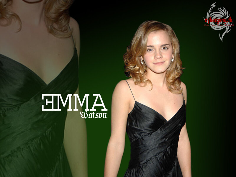 Emma Watson in a black dress