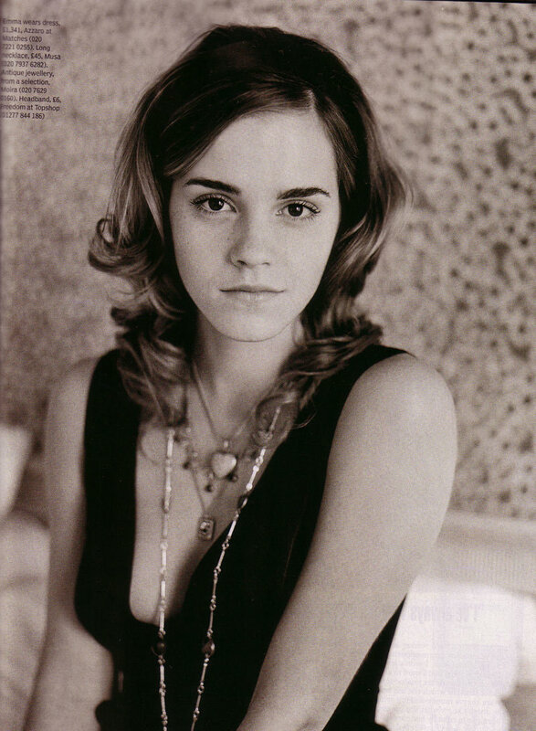 Emma Watson in a black dress