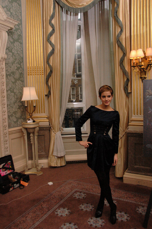 Emma Watson in a black dress