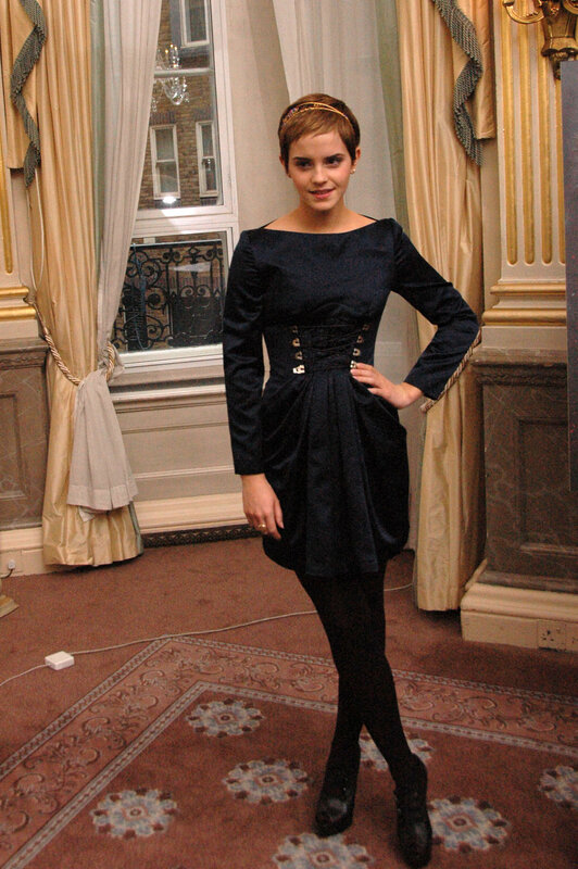 Emma Watson in a black dress