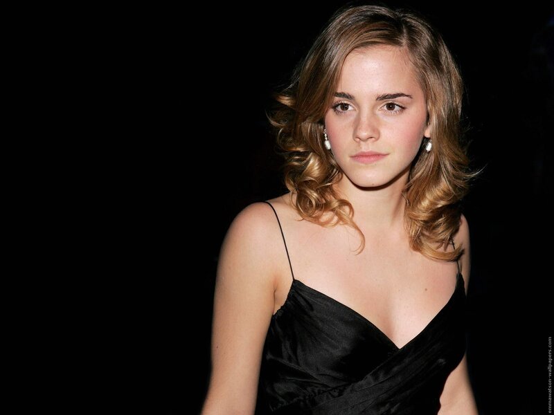 Emma Watson in a black dress