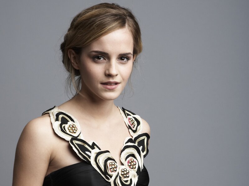 Emma Watson in a black dress
