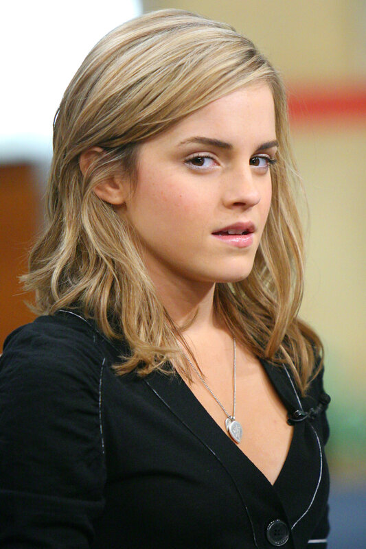 Emma Watson in a black top