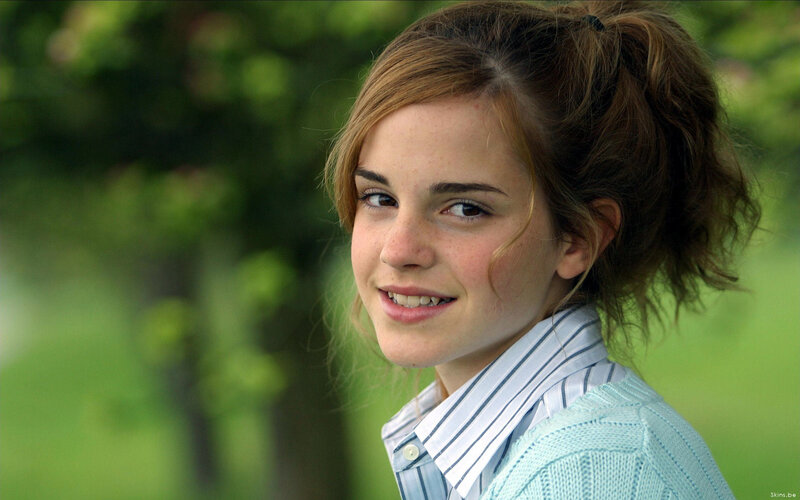 Emma Watson in a park