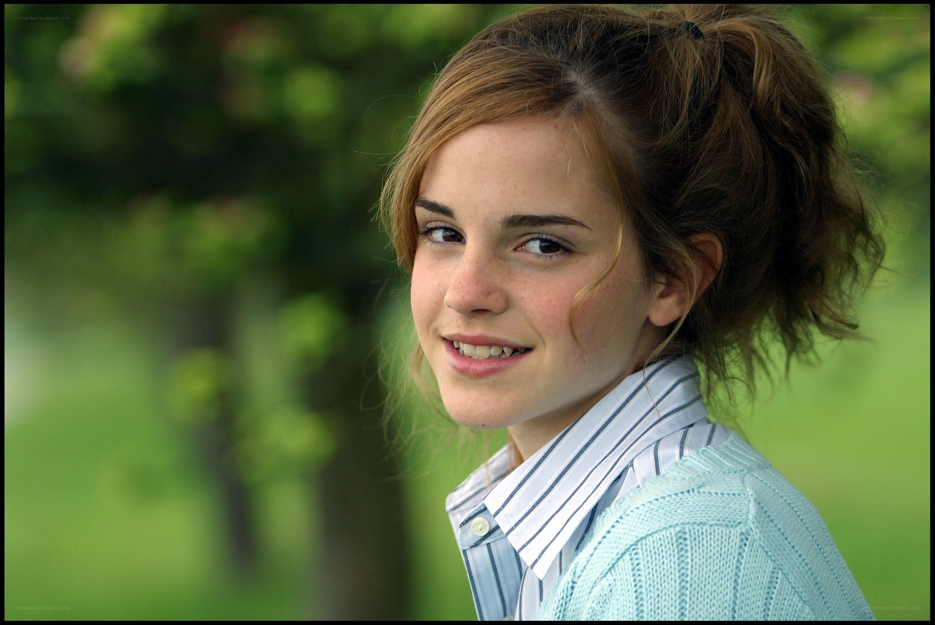Emma Watson in a park