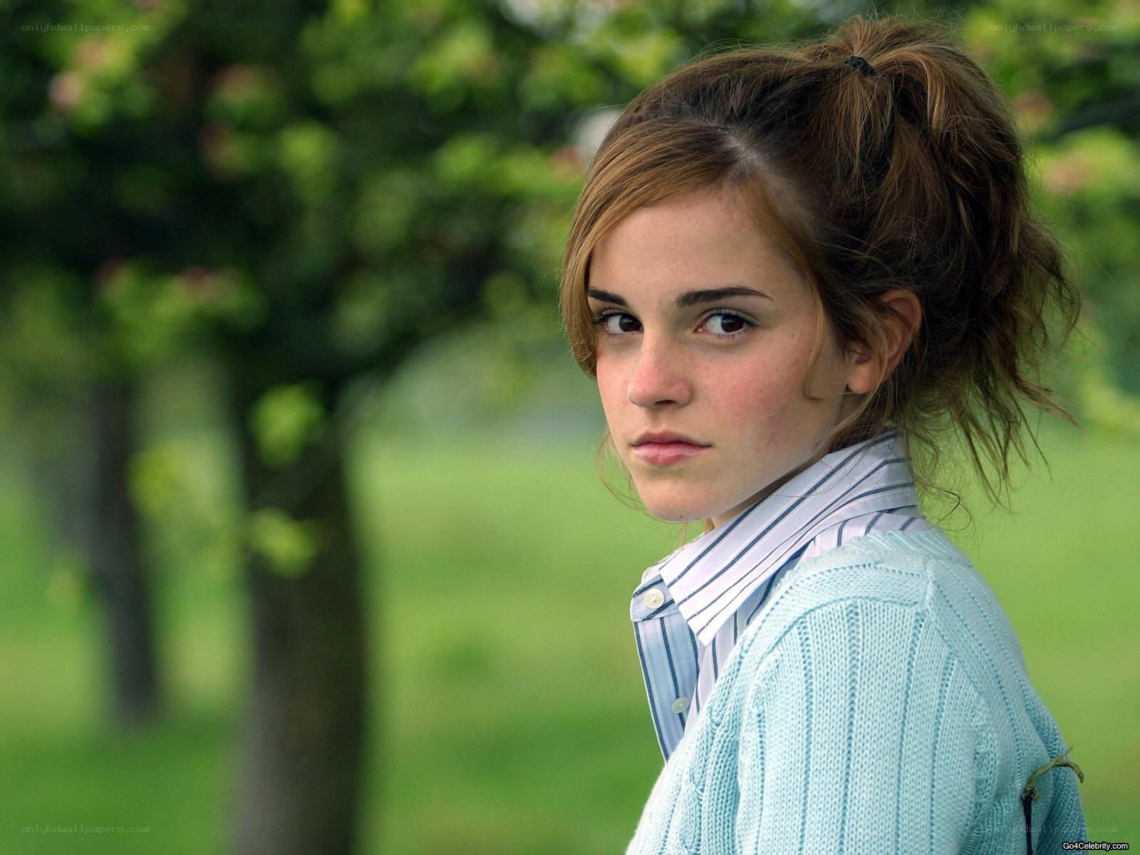 Emma Watson in a park