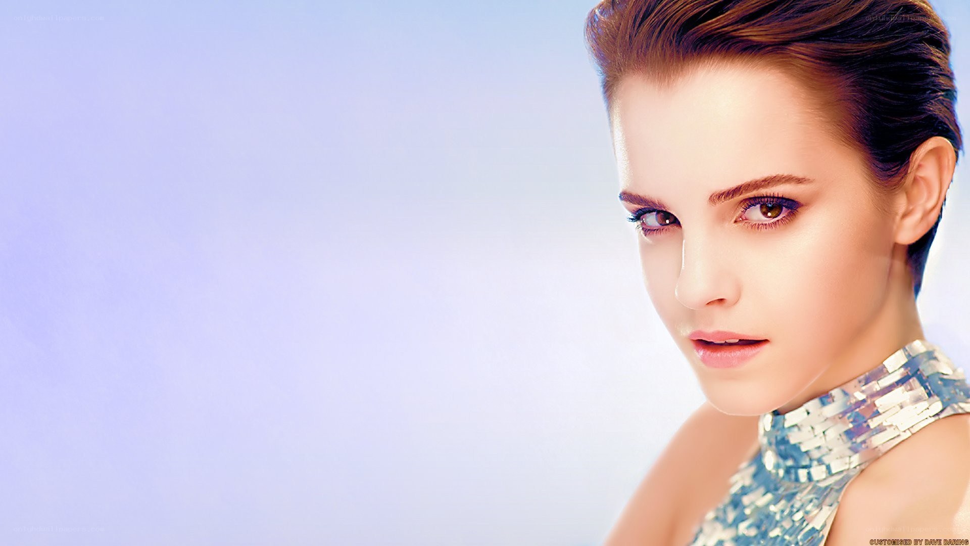 Emma Watson in a sequined top