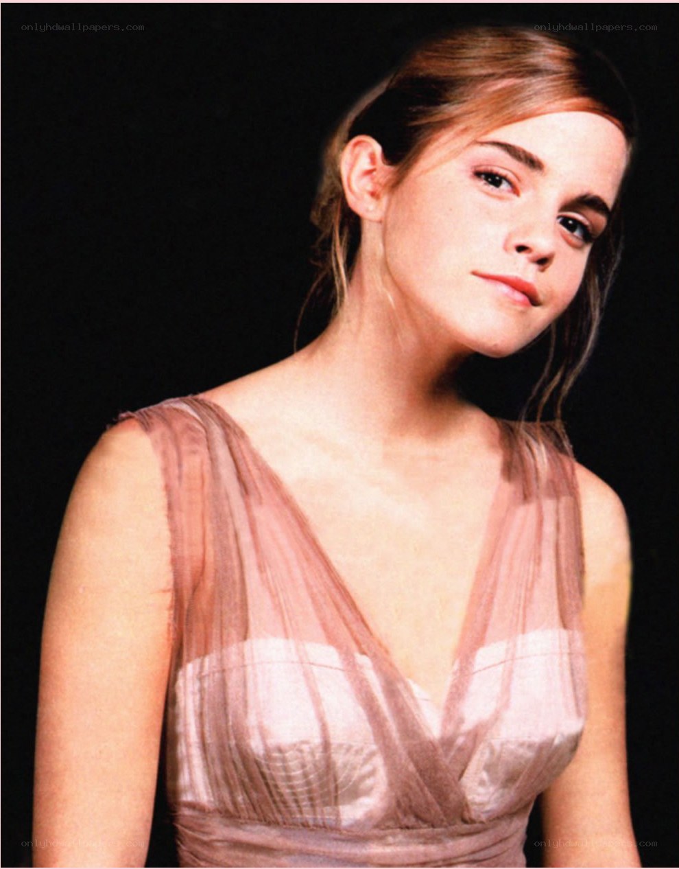 Emma Watson in a sheer dress