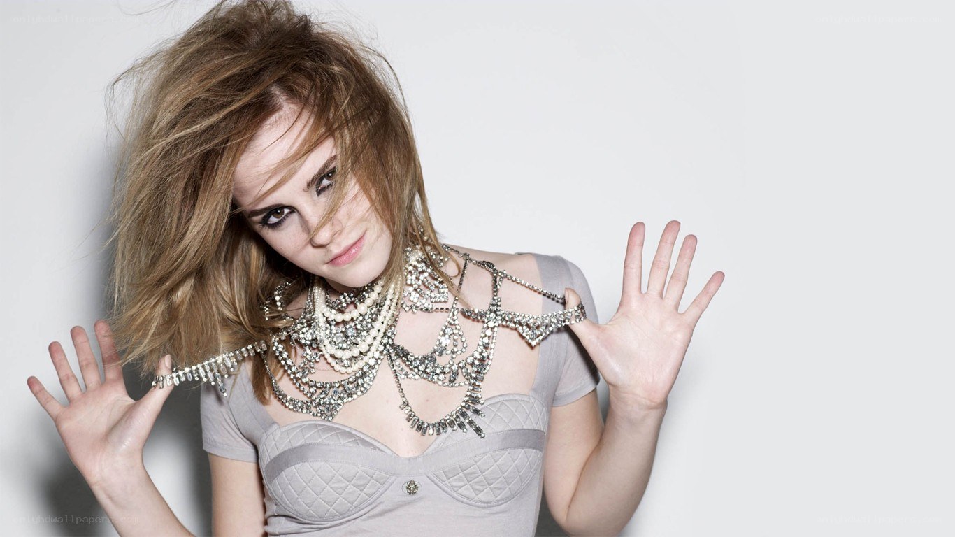 Emma Watson in a silver dress