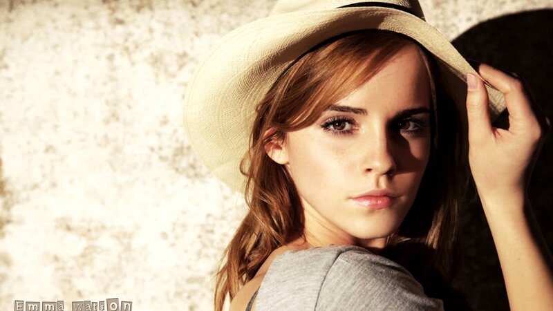 Emma Watson in a straw hat