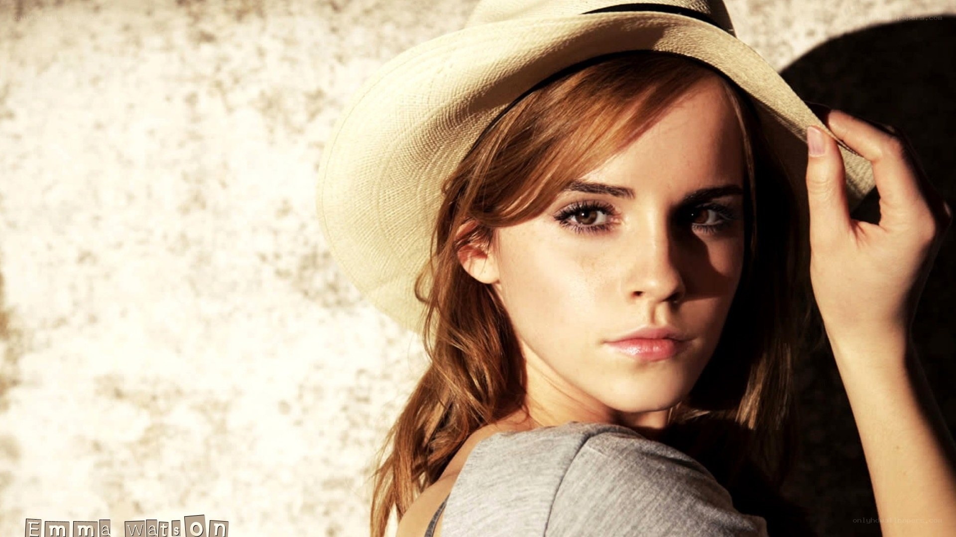 Emma Watson in a straw hat