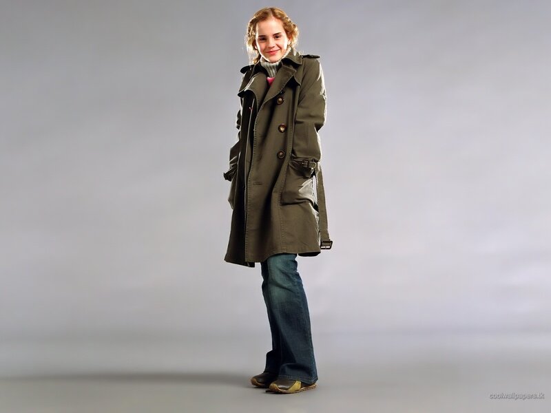 Emma Watson in a trench coat