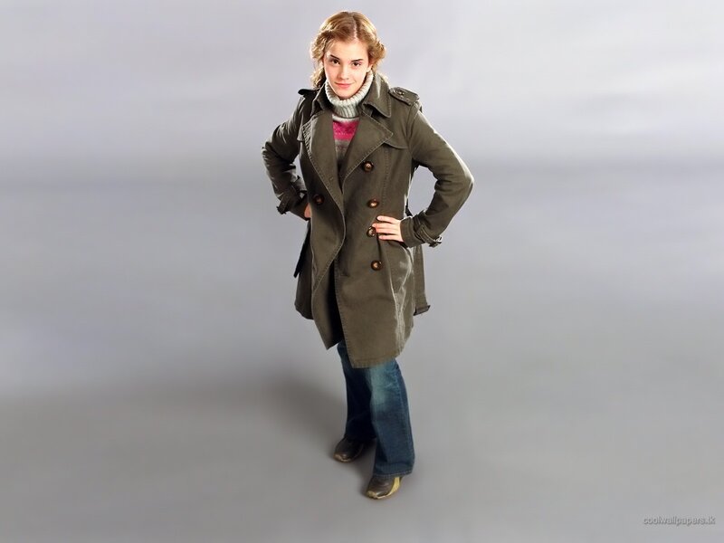 Emma Watson in a trench coat