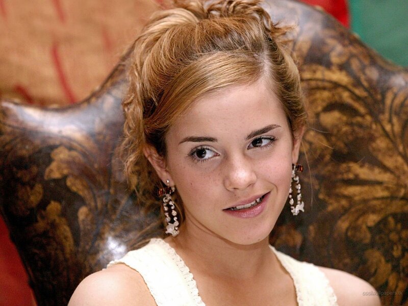 Emma Watson in a white dress