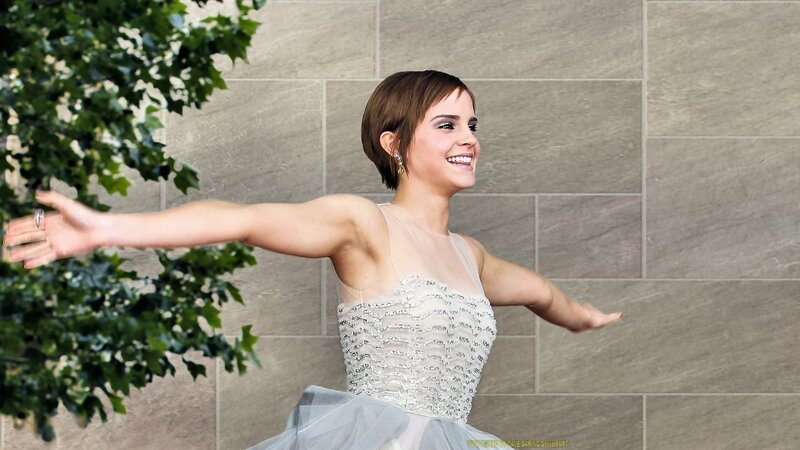 Emma Watson in a white dress
