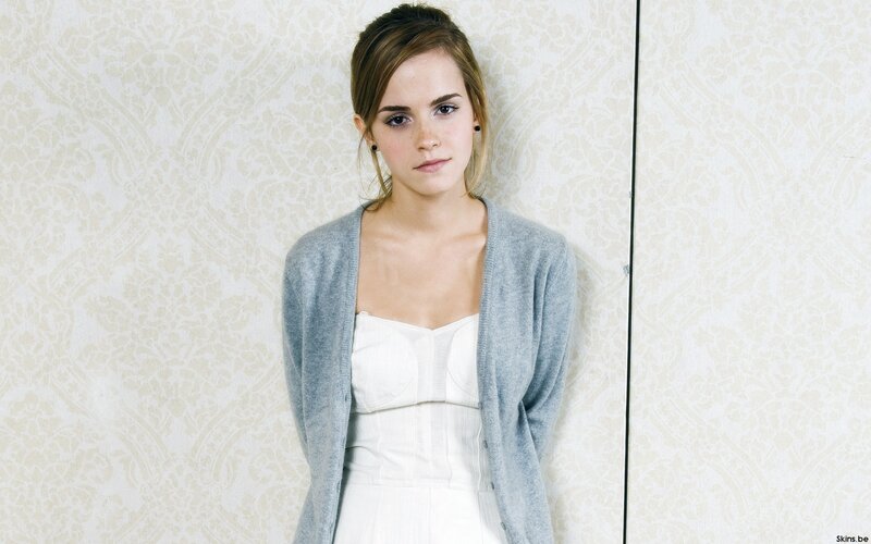 Emma Watson in a white dress