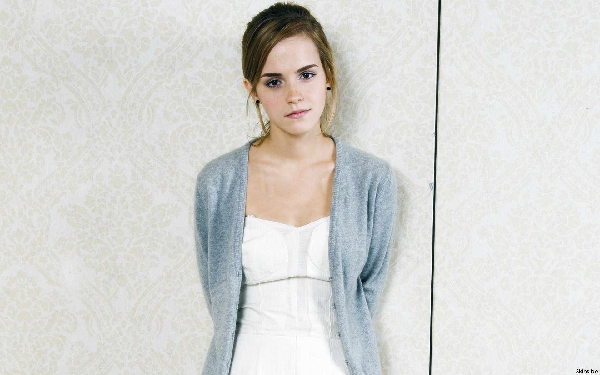 Emma Watson in a white dress