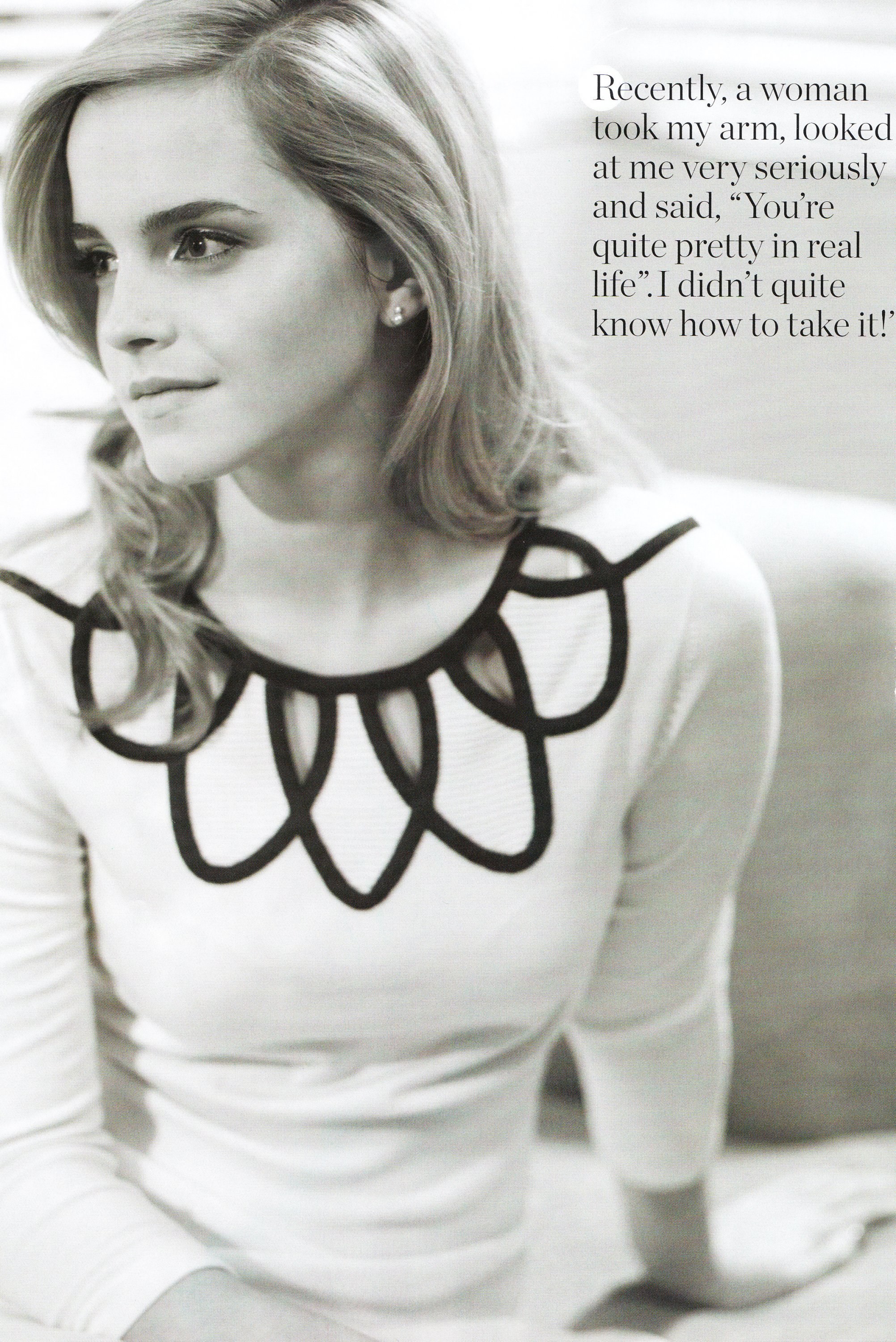 Emma Watson in a white top