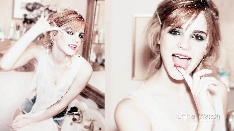 Emma Watson in bathroom