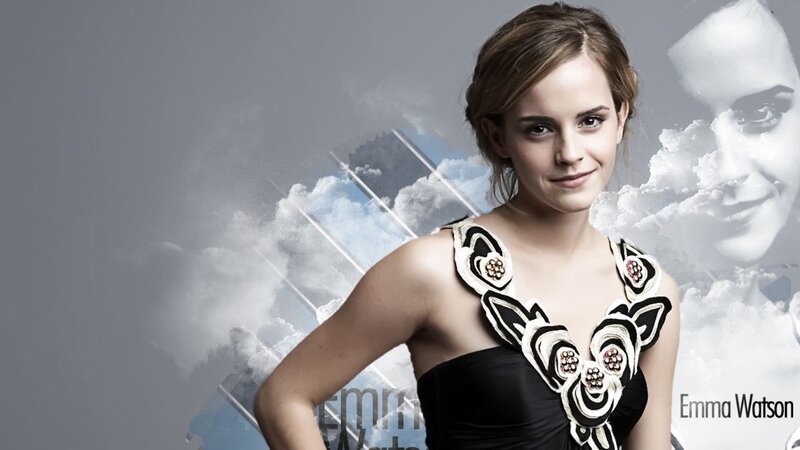 Emma Watson in black dress