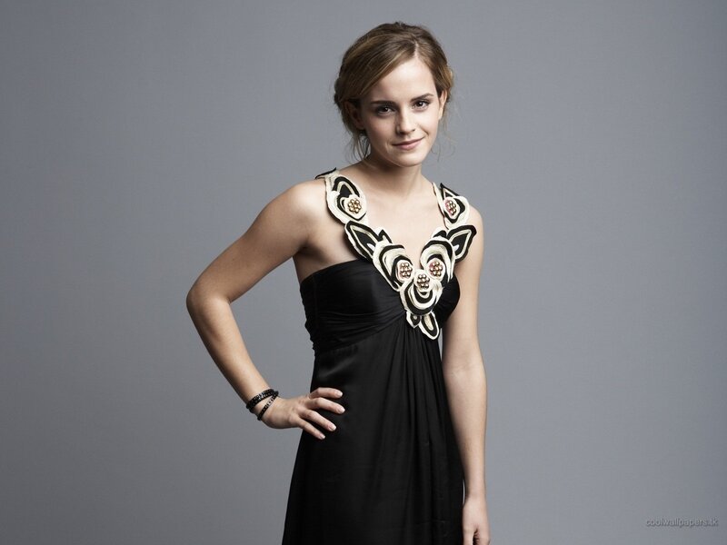 Emma Watson in black dress