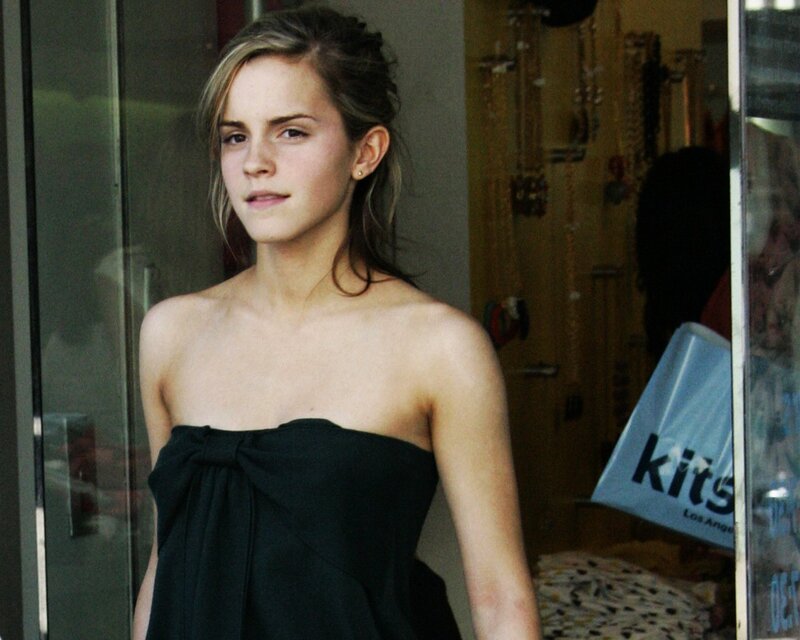 Emma Watson in black dress
