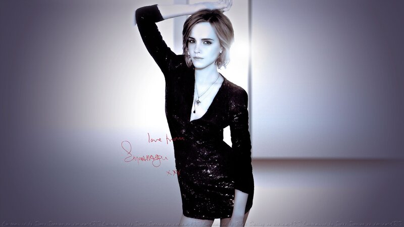 Emma Watson in black dress
