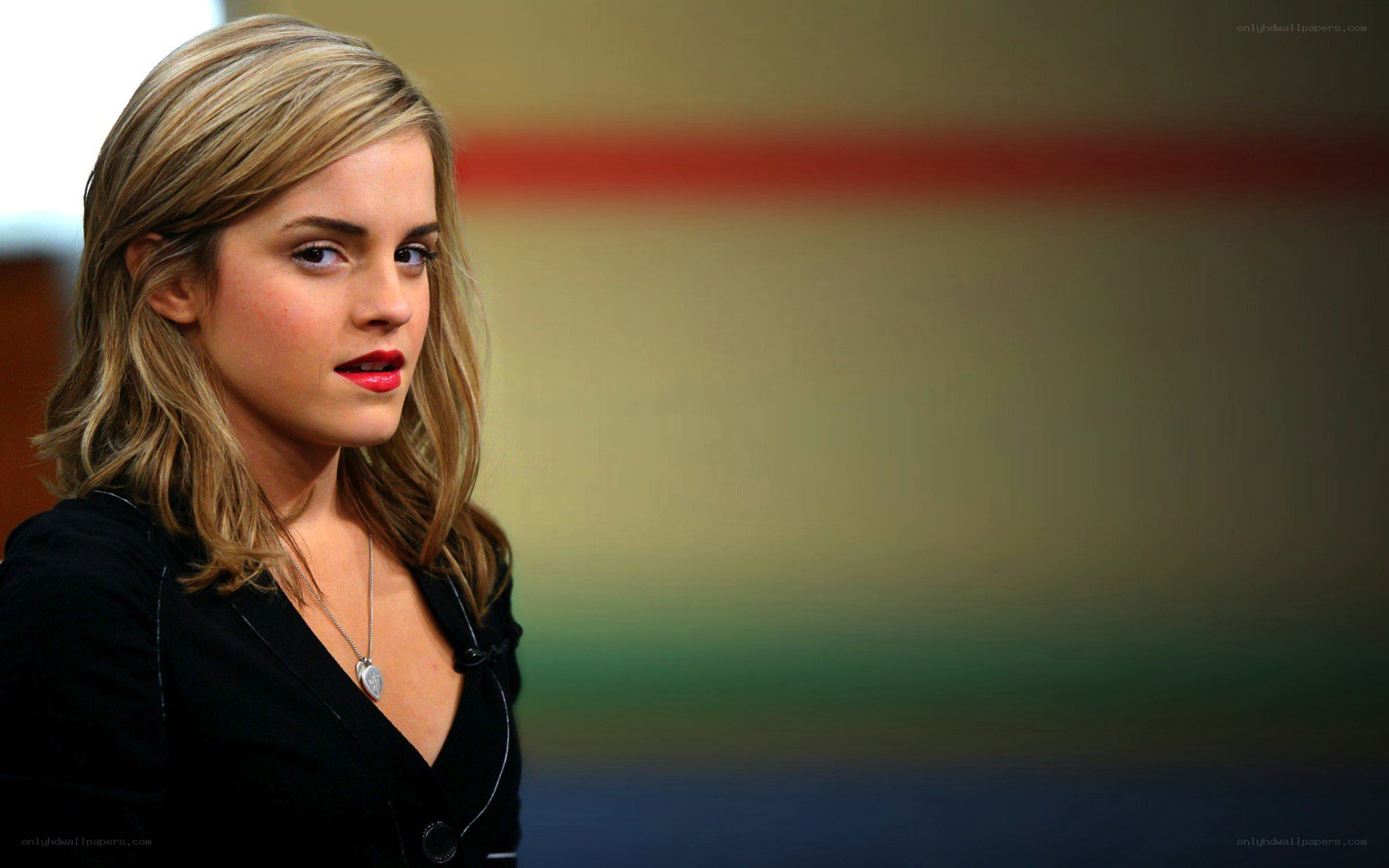 Emma Watson in black jacket