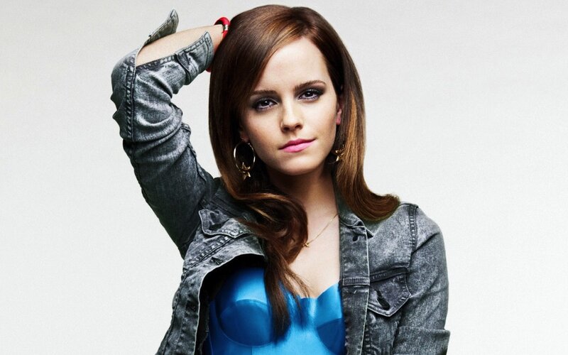 Emma Watson in denim jacket