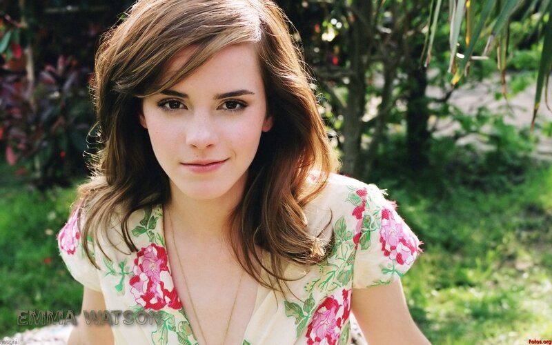 Emma Watson in floral dress