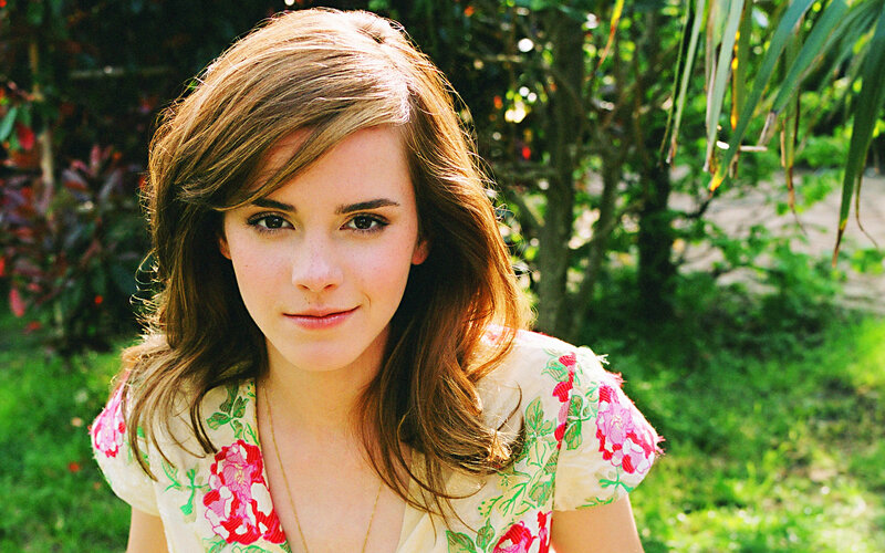 Emma Watson in floral dress