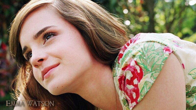 Emma Watson in floral dress
